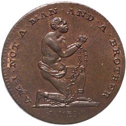 1795-Dated. British Anti-Slavery Token