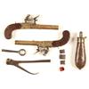 Image 4 : English Box-lock Flint Pistols with Accessories