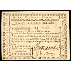 Colonial Currency, NC, May 10, 1780. $25