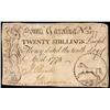 Image 1 : Colonial Currency, SC, April 10, 1778, 20s, Horse
