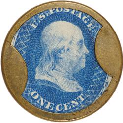 Encased Postage Stamps, EP-6a, 1¢ FANCYGOODS