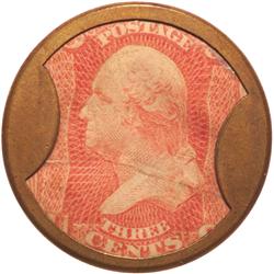 Encased Postage Stamps, 3¢, TAKE AYERS PILLS