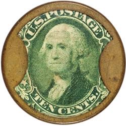 Encased Postage Stamps, 10¢, BURNETTS COCOAINE