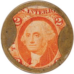 Encased Postage Stamps, 2¢, Experimental - UNIQUE