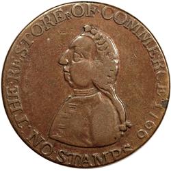 1766 Pitt Halfpenny. Extremely Fine.