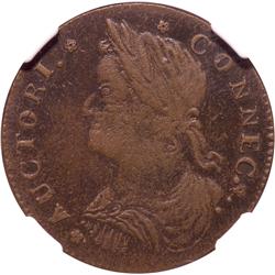 1787 Connecticut Copper. Draped Bust Left. Miller