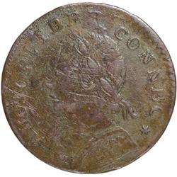 1788 Connecticut Copper. Mailed Bust Left, VF-30