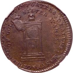 1789 Mott Token. Thick Planchet. Plain Edge