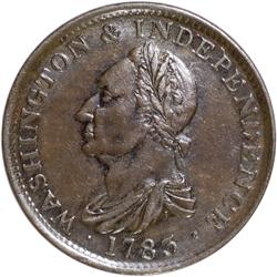 Uncirculated 1783 Washington Cent No Button Type
