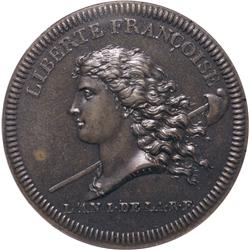 1792-Dated. French Liberté Françoise Medal.