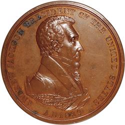(1829) Andrew Jackson Indian Peace Medal, Bronze