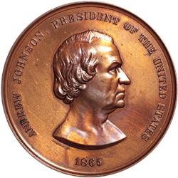 (1865-Dated) Andrew Johnson Indian Peace Medal