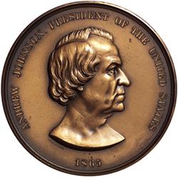 (1865-Dated) Andrew Johnson Indian Peace Medal