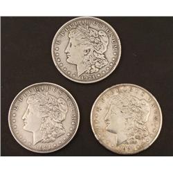 1921 P-D-S (3) Morgan Silver Dollars - Nice Coins