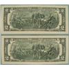 Image 2 : 2 Consec # CU 2003 $2 Bills Notes I Mint Minneapolis