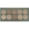 Image 2 : 10 Diff Date Franklin Silver Half Dollars 1951-1963