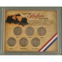 Legend of the Buffalo 6 Diff Nickel Set- 1910,20,30