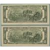 Image 2 : 2 Consec # CU 2003 A $2 Bills Notes G Mint Chicago