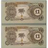 Image 1 : 2 Consecutive Number Bank of Biafra 1 Pound Notes CU