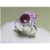 Image 1 : Michael Christoff Ruby & Diamond 14K Wt Gold Ring 6 1/4
