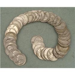 1 Roll 40 Mixed Date Silver Washington Quarters