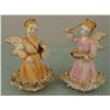 Image 1 : 2 Vintage Ceramic Angel Figurines Playing Instruments