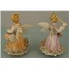 Image 2 : 2 Vintage Ceramic Angel Figurines Playing Instruments