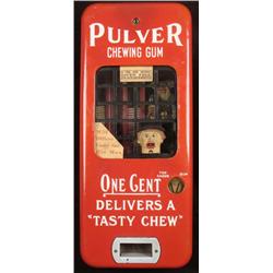 Pulver Antique Chewing Gum Vending Machine Cop & Robber