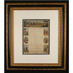 Samuel Collier Bible Story of Ruth Color Engraving 1809
