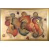 Image 1 : Large Abstract Art Print EWG Gold Foil on Board/ Frame