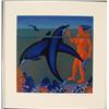 Image 1 : Bob Marchant Signed LE Art Print Swimming with Dolphins