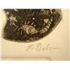 Image 3 : Elizabeth Delson Original Etching Scorpio & Eagle Frmd