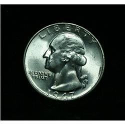 1947-s Washington Quarter 25c Grades Choice Uncirculated ms64