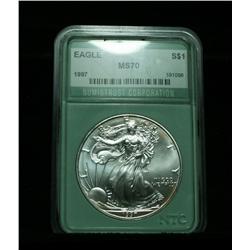 1997-p SILVER Eagle Graded ms70 graded ms70 by NTC
