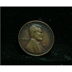 1931-s Lincoln Cent 1c grades XF details net Fine