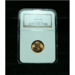 RARE  NGC 1945-p Lincoln Cent 1c Graded Gem+ ms66 RD