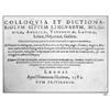 Image 1 : [Dictionary - multi-language] - Colloquia et