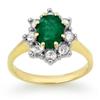 Image 1 : Genuine 2.02 ctw Emerald & Diamond Ring 14K Yellow Gold