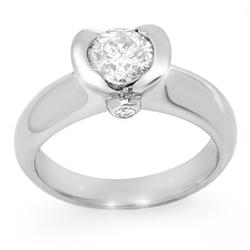 Natural 1.0 ctw Diamond Bridal Ring 14K White Gold