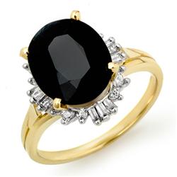Genuine 3.88ctw Sapphire & Diamond Ring 14K Yellow Gold