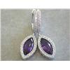 Image 1 : Gold Earrings with Diamonds and Amethyst
