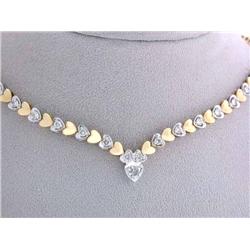 14k Gold Diamond Heart Designed Necklace