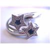 Image 1 : 14k White Gold Ring with Diamonds