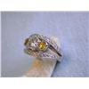 Image 3 : 14k Gold Ring with Diamonds and Sapphire