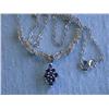 Image 2 : White Gold Necklace with Diamonds and Sapphires