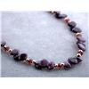 Image 2 : 14k Yellow Gold Necklace with Garnets