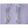 Image 1 : Dangling Pearl and Silver Earrings
