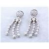 Image 1 : 18k Gold Dangling Earrings with Diamonds