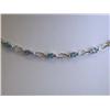 Image 1 : 14k White Gold Necklace with Topaz