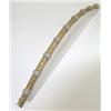 Image 2 : 14K Two-Toned Gold, Diamond Bracelet